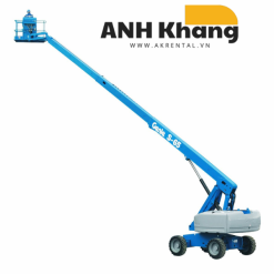 Xe nâng người Boomlift Genie S-65 với logo Anh Khang.