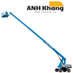 Xe nâng người Boomlift S-851 với logo Anh Khang và địa chỉ website AK Rental.