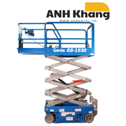 Xe nâng người cắt kéo Genie GS-1930 với logo Anh Khang.