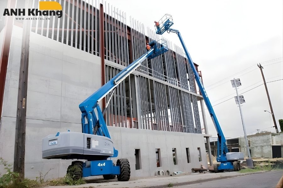 cac loai xe nang nguoi chay dauxang hieu suat cao va ben bi Các loại xe nâng người