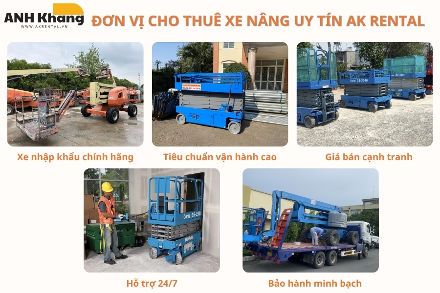 thue xe nang nguoi uy tin tai ak rental dịch vụ xe nâng AK Rental