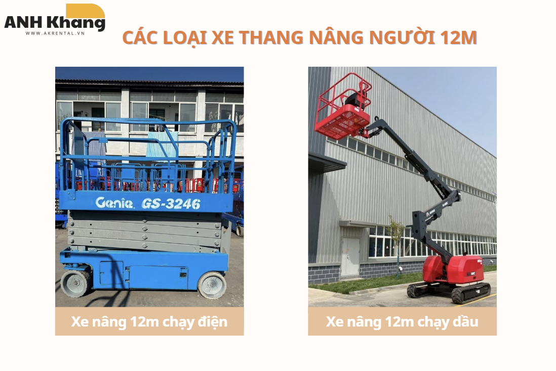 xe thang nang nguoi 12m – giai phap lam viec tren cao hieu qua Xe thang nâng người 12m