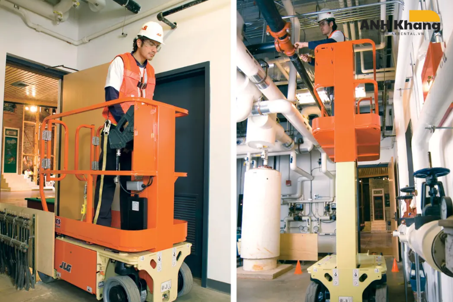 Xe nâng người JLG 1230ES thi công