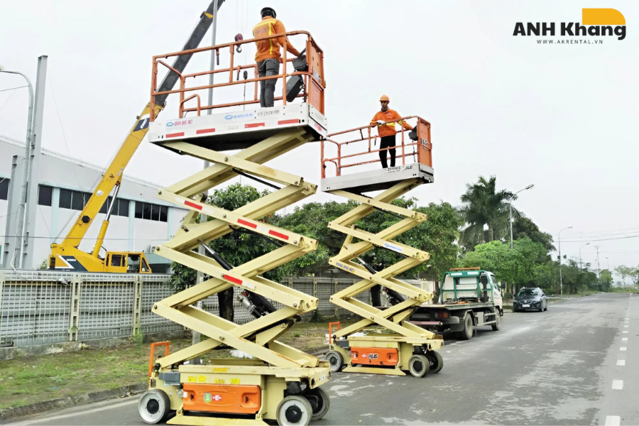 xe nâng chăm sóc cây