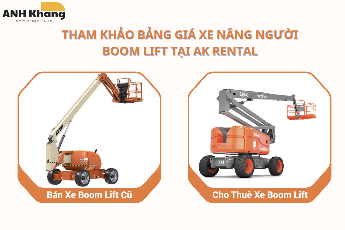 Bảng giá xe nâng người boom lift