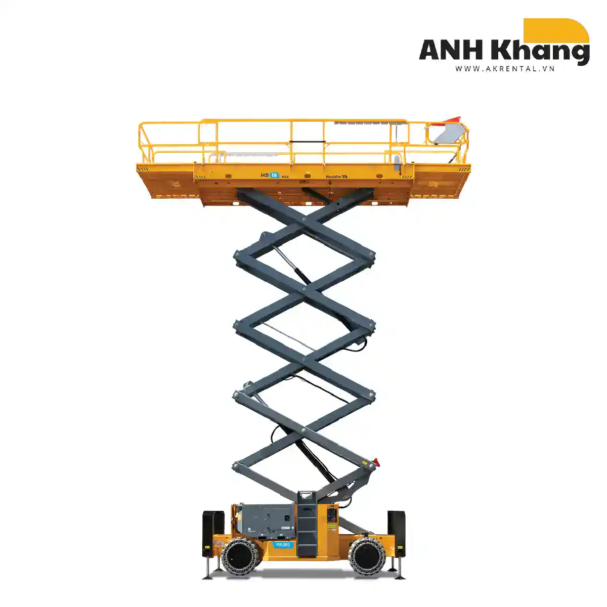 Xe nâng người Haulotte phục vụ thi công và làm việc trên cao